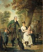 Adriaan de Lelie Jonkheer Gijsbert Carel Rutger Reinier van Brienen van Ramerus (1771-1821) with his wife and their four eldest children. USA oil painting artist